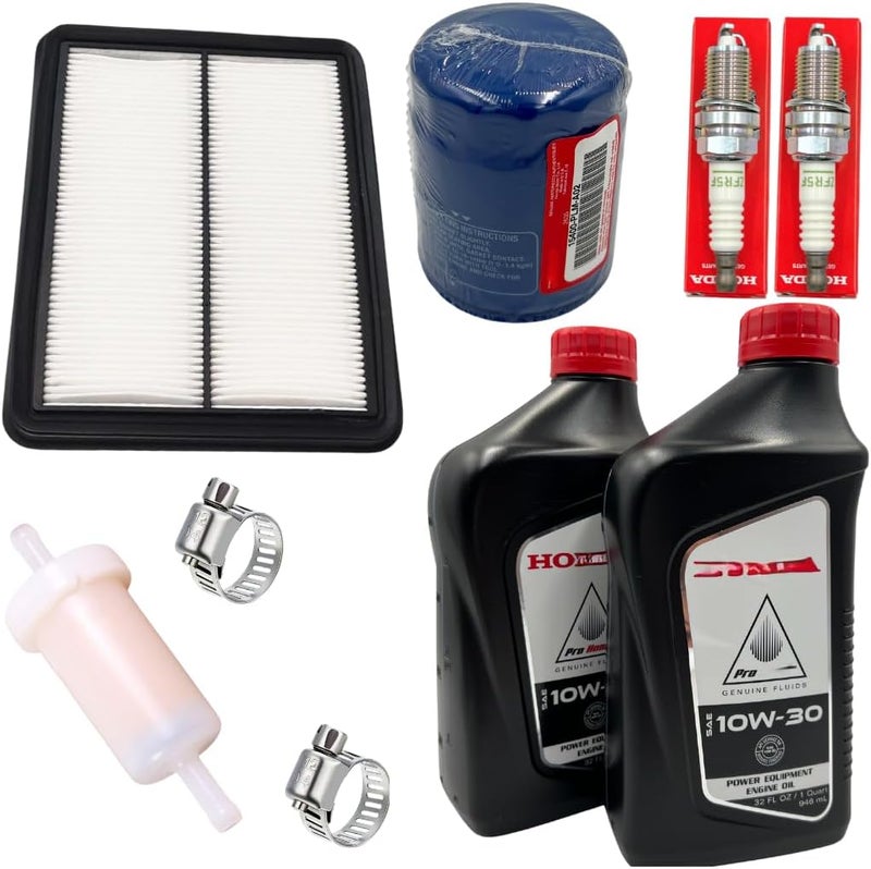 KINDZA GENUINE TUNE UP KIT FOR GXV630 GXV660 GXV690 2 PK GENUINE OIL [10W30] W/ GENUINE [15400-PLM-402] OIL FILTER AND AIR FILTERS REPLACE [17210-Z6M-010][17210-Z6M-000] 2 PK ORIG. SPARK PLUGS & FUEL FILTER - Image 2
